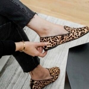 Birdies Leopard Print Women's Haircalf Upper Loafers